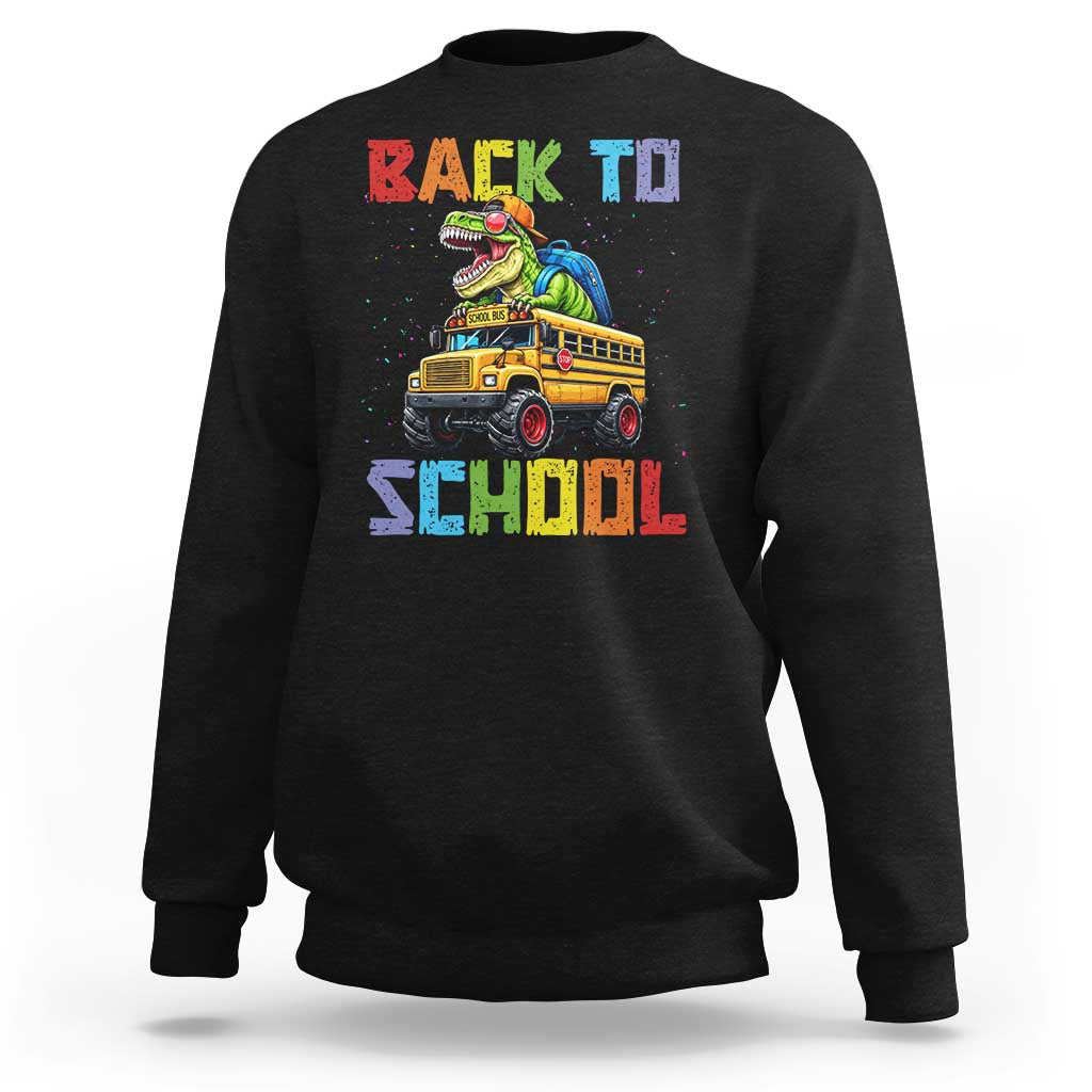 Bruh We Back Sweatshirt Funny Dinosaur Back To School Dinosaur