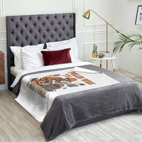 Funny Skeleton Electrician Throw Blanket Pullin Wire Til I Retire Labor Day - Wonder Print Shop