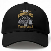 Real Grandpas Ride Motorcycles Baseball Cap Funny Motorcycle Lover Biker