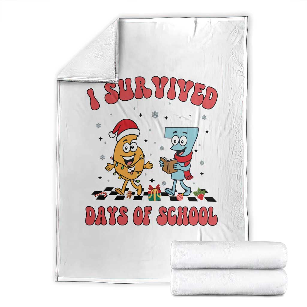 67 Six Seven Christmas Meme Throw Blanket I Survived Days Of School - Wonder Print Shop