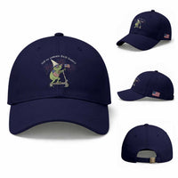 New Dad Frog 4th of July Baseball Cap Off to Commit Dad Foolery