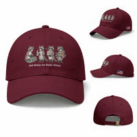 Funny Raccoon Dad Baseball Cap Just Doing My Daddy Things