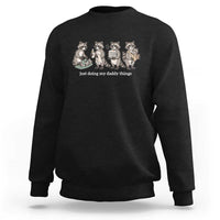 Funny Raccoon Dad Sweatshirt Just Doing My Daddy Things