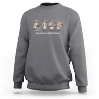 Funny Raccoon Dad Sweatshirt Just Doing My Daddy Things