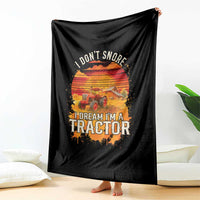 Funny Tractor Throw Blanket I Do Not Snore I Dream I Am A Tractor - Wonder Print Shop