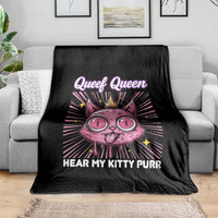 Queef Queen Cat Meme Throw Blanket Funny Inappropriate Adult Humor - Wonder Print Shop