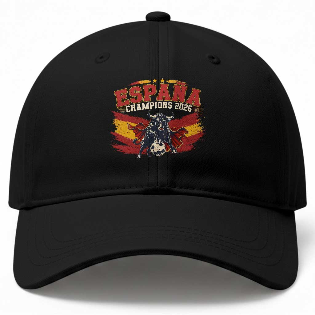 Spain Champions 2026 Baseball Cap Espana Soccer Fan Spanish Flag Bull