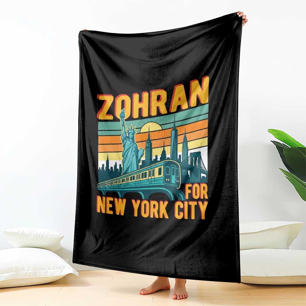 Zohran Mamdani NYC Mayor Throw Blanket - Wonder Print Shop