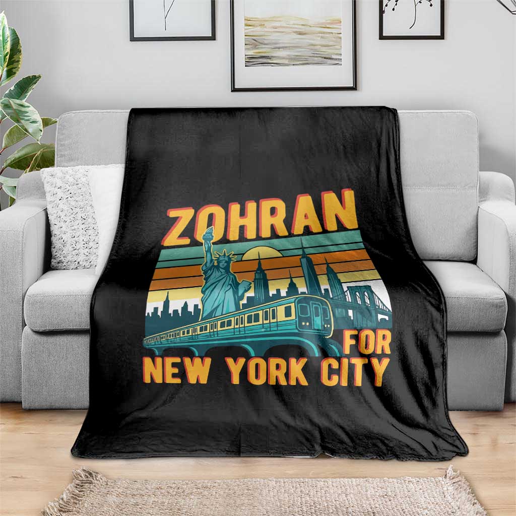 Zohran Mamdani NYC Mayor Throw Blanket - Wonder Print Shop