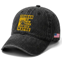 Zohran Mamdani NYC Mayor Washed Cotton Baseball Cap Funny Cool Trendy Progressive