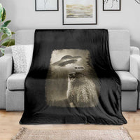 Funny Six Seven Throw Blanket Screaming Groundhog UFO Meme