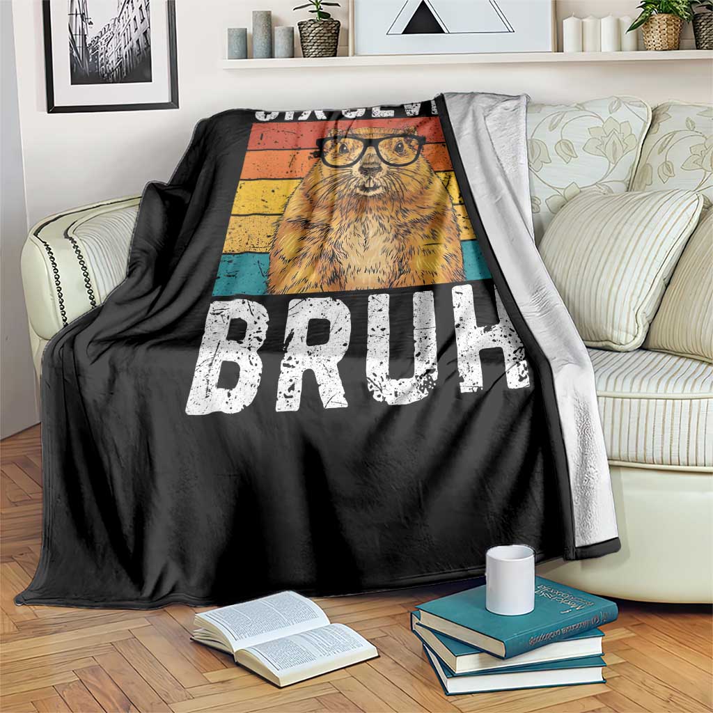 67 Groundhog Meme Throw Blanket Funny Six Seven Bruh Groundhog Day - Wonder Print Shop