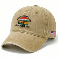 Rosa Parks Washed Cotton Baseball Cap One Person Can Change The World