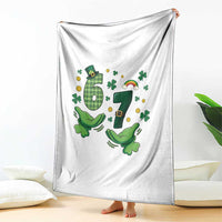 67 St Patricks Day Throw Blanket Funny Six Seven Hands Meme