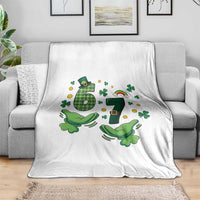 67 St Patricks Day Throw Blanket Funny Six Seven Hands Meme