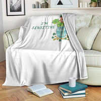Marcus The Worm St Patricks Day Throw Blanket I'm Sensitive