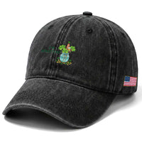 Marcus The Worm St Patricks Day Washed Cotton Baseball Cap I'm Sensitive