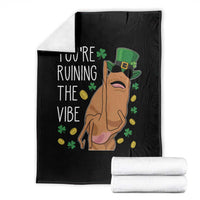 Marcus The Worm St Patricks Day Throw Blanket You're Ruining The Vibe