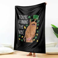 Marcus The Worm St Patricks Day Throw Blanket You're Ruining The Vibe