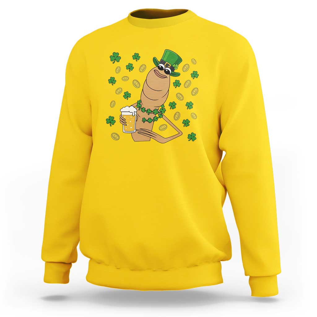 Marcus The Worm St Patricks Day Sweatshirt Funny Drinking Irish Beer Ireland