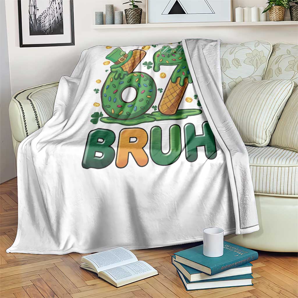 67 St Patricks Day Throw Blanket Funny Six Seven Bruh Meme