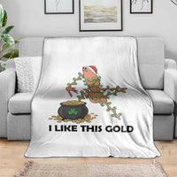 Marcus The Worm St Patricks Day Throw Blanket I Like This Gold
