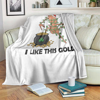 Marcus The Worm St Patricks Day Throw Blanket I Like This Gold