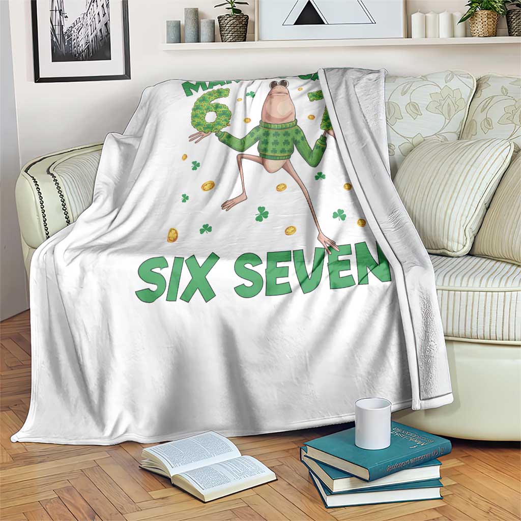 Marcus The Worm St Patricks Day Throw Blanket Funny 67 Six Seven Hands Meme