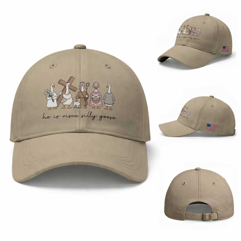 He Is Risen Silly Goose Baseball Cap Funny Christian Easter