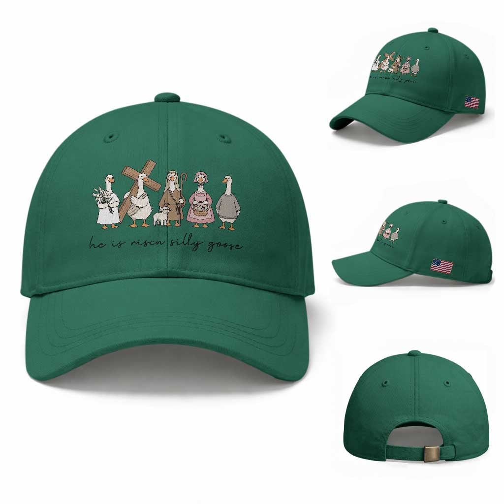 He Is Risen Silly Goose Baseball Cap Funny Christian Easter