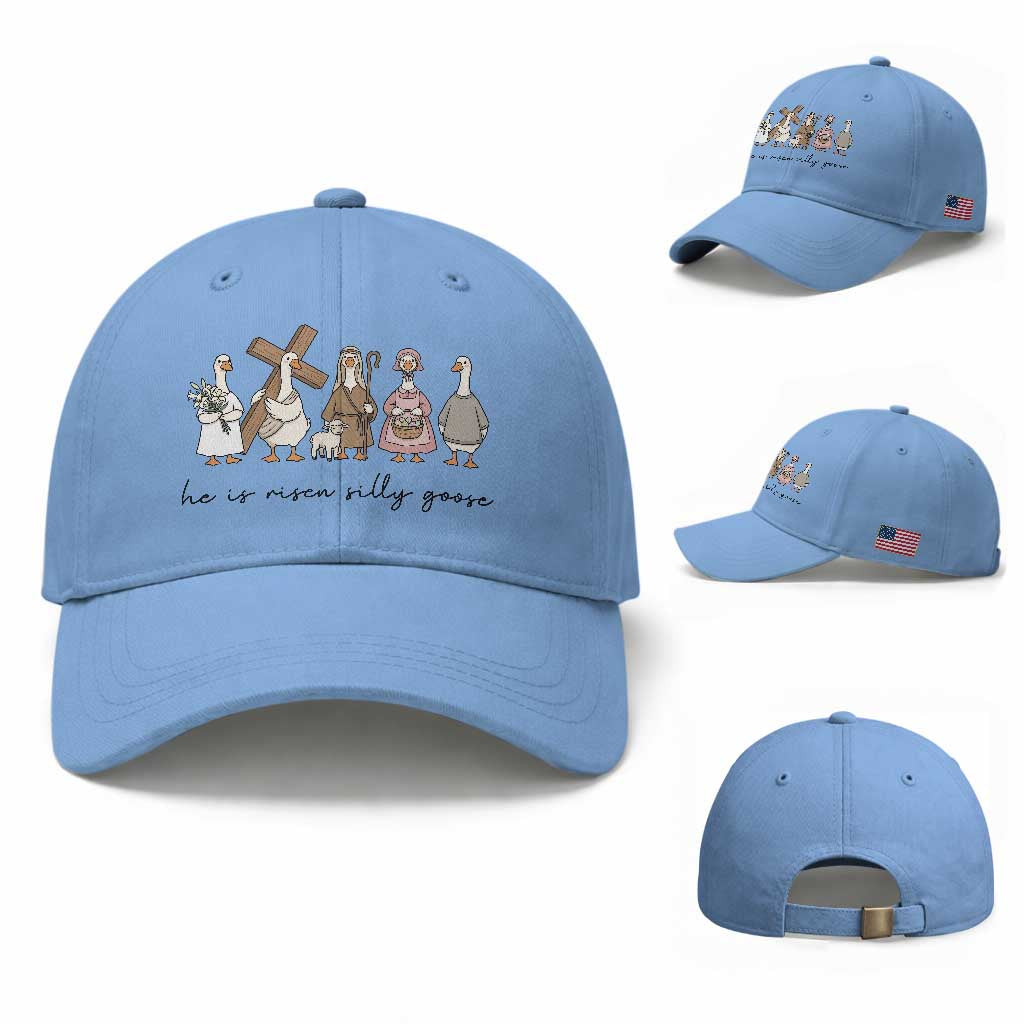 He Is Risen Silly Goose Baseball Cap Funny Christian Easter