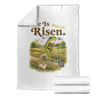 He Is Risen Hop On Throw Blanket Christian Easter Frog