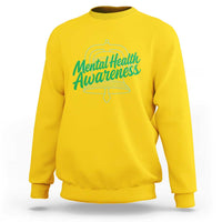 Mental Health Matters Awareness Sweatshirt Support Squad Green Ribbon