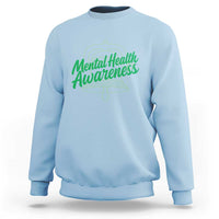Mental Health Matters Awareness Sweatshirt Support Squad Green Ribbon
