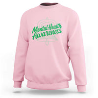 Mental Health Matters Awareness Sweatshirt Support Squad Green Ribbon