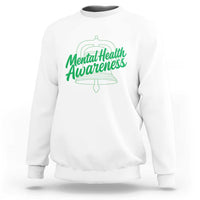 Mental Health Matters Awareness Sweatshirt Support Squad Green Ribbon