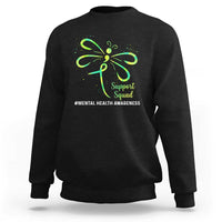 Mental Health Awarenes Sweatshirt Support Squad Green Ribbon