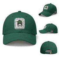 Mental Health Matters Baseball Cap Messy Bun Green Ribbon Support