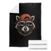Cool Dad Throw Blanket Raccoon Daddy Father's Day Gift