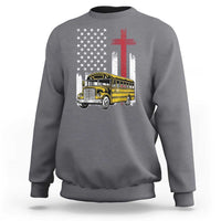 Bus Driver Patriotic Christian USA Flag Sweatshirt School Bus Driver