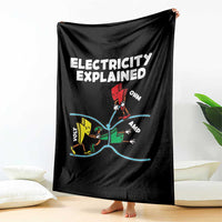 Funny Electricity Throw Blanket Ohm's Law Electricity Explained - Wonder Print Shop
