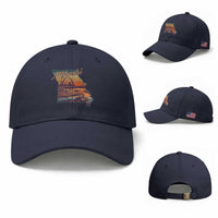 Retro Gateway Arch St Louis Missouri Map Outline Baseball Cap