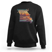 Retro Gateway Arch St Louis Missouri Map Outline Sweatshirt