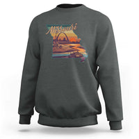 Retro Gateway Arch St Louis Missouri Map Outline Sweatshirt