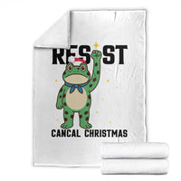 Resist Frog Throw Blanket Funny Portland Protest ICE Activist Meme - Wonder Print Shop
