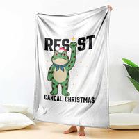 Resist Frog Throw Blanket Funny Portland Protest ICE Activist Meme - Wonder Print Shop