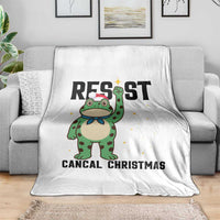 Resist Frog Throw Blanket Funny Portland Protest ICE Activist Meme - Wonder Print Shop