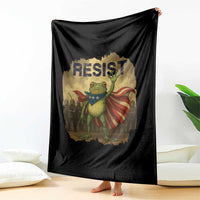 Resist Frog Christian Christmas Throw Blanket Funny Polittical 2025 Meme - Wonder Print Shop