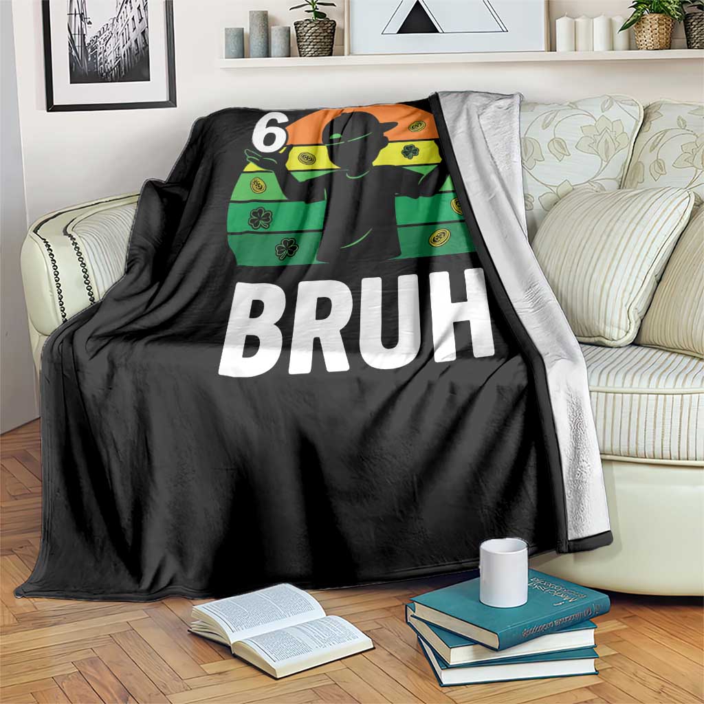 67 Bruh St Patricks Day Throw Blanket Funny Six Seven Boys Kids Meme