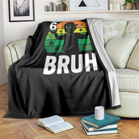 67 Bruh St Patricks Day Throw Blanket Funny Six Seven Boys Kids Meme